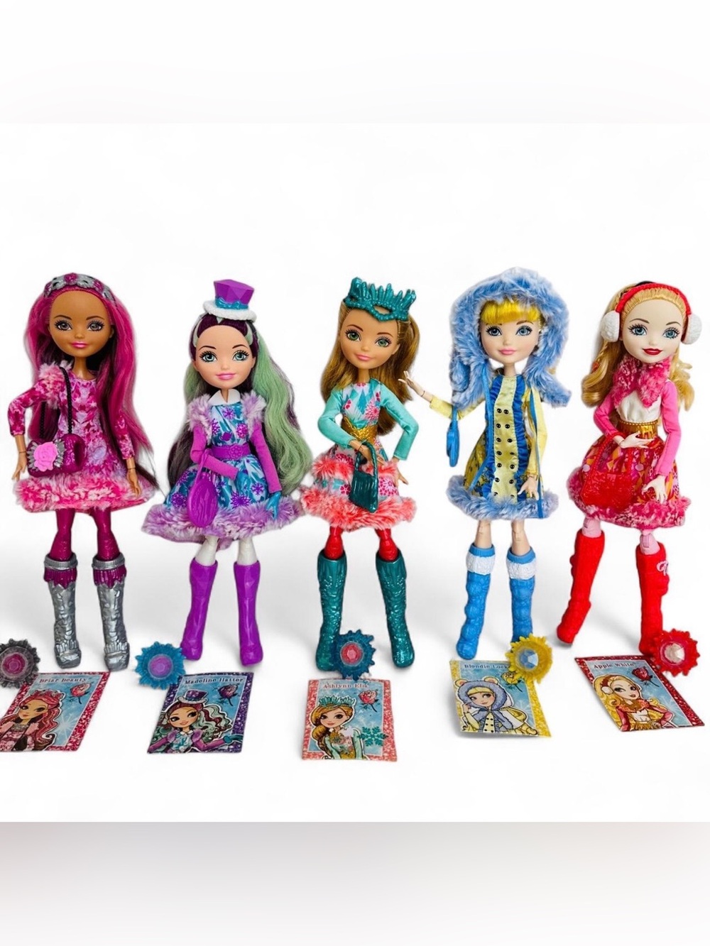 Ever After High Epic Winter Dolls 5 Lot Apple Blondie Ashlynn Briar Maddie EUC